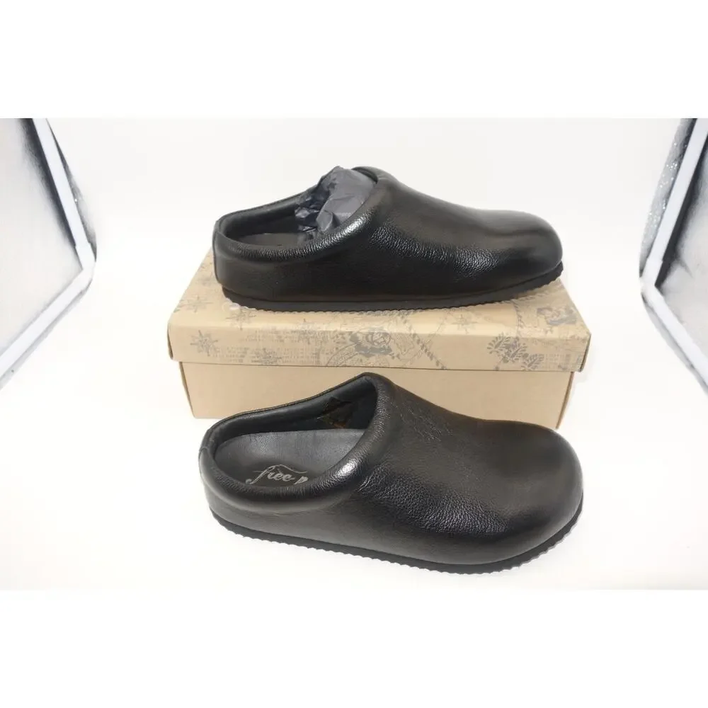 NEW Free People Black Cambria Footbed Clogs Women's 36 US Size 6 FP Collection